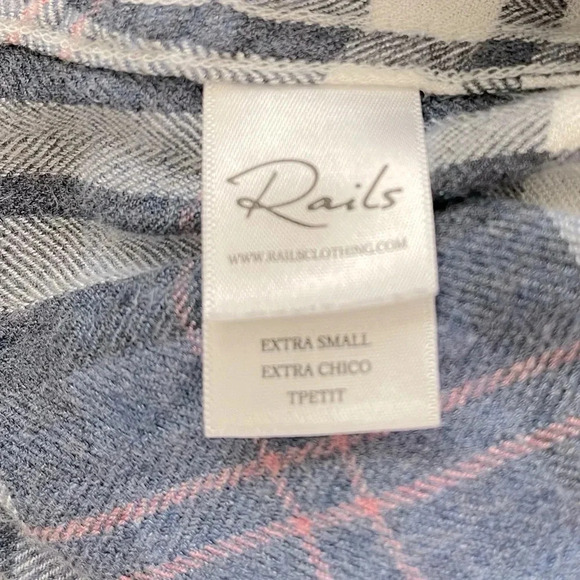 Rails Hunter Plaid Shirt Navy Candy White - Picture 10 of 12